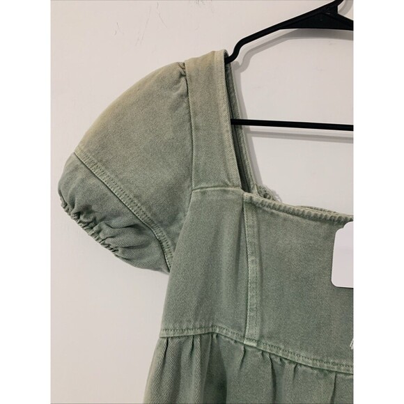 Louna Green Denim Mini Dress Size Small $128 - Picture 9 of 14